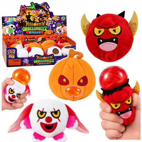 Halloweeni pehme sädelev stressivastane pigistatav mänguasi 8cm