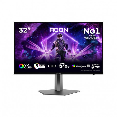 AOC | AG326UZD2 | 32 " | QD-OLED | UHD | 16:9 | 240 Hz | 0.03 ms | 3840 x 2160 pixels | 1000 cd/m² |