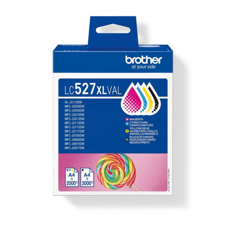 Tint Brother LC527XLVAL Multipack Must 3000lk@5% värvid 2000lk@5% MFC-J4350DW, MFC-J4550DW, MFC-J676