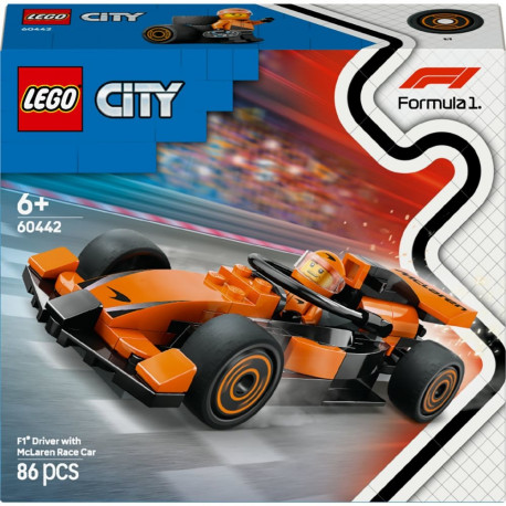 LEGO City F1-võidusõitja 60442 koos McLareni võidusõiduautoga