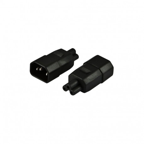 "230V Adapter C14-Stecker -> C5-Buchse (Mickey-Mouse/Kleeblatt)"