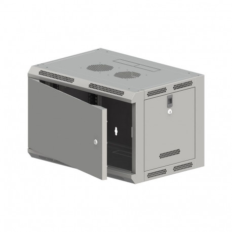 ALANTEC seinakapp 19" 6U 600x500 FLAT PACK, jagamatu, ühe tiivaga metalluks, täiskattega tagakülg, l