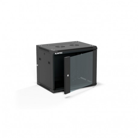 ALANTEC seinakapp 19" 9U 600x450 (kahe sektsiooniga variant), üheleheline klaasuks, eemaldatav täiel