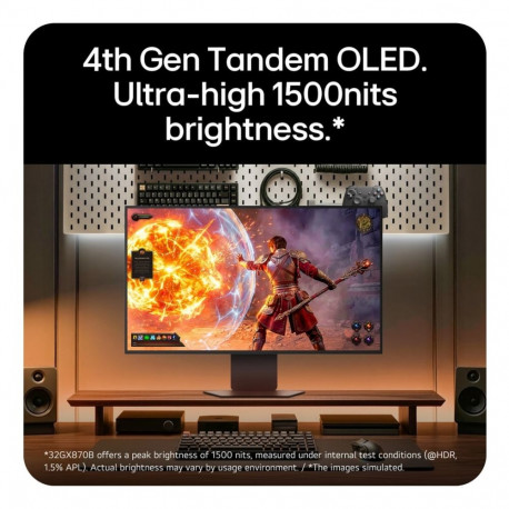 LG 32GX870B-B.AEU computer monitor 81.3 cm (32") 3840 x 2160 pixels 4K Ultra HD OLED Black