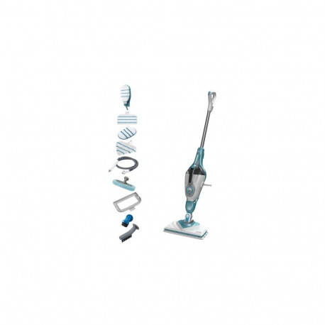 Black & Decker BHSM166DSM steam cleaner Steam mop 0.5 L 1600 W Aqua colour, White