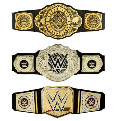 WWE Championship Title, Role-Play & Costume, Leather-like Belt 3+ Feet with One-Time Adjustment (Sty