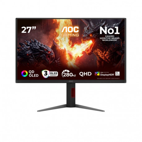AOC arvutimonitor G4 Q27G4ZD/69 67.3cm (26.5") 2560 x 1440 pikslit, must, punane