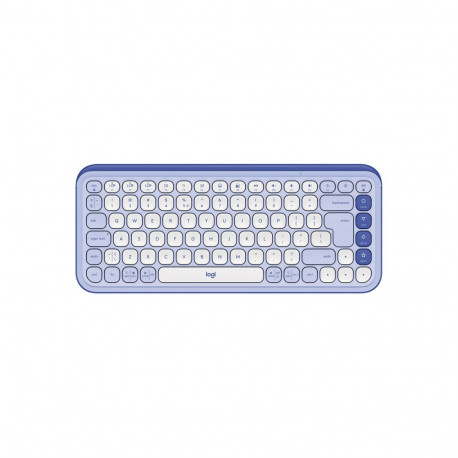 Logitech klaviatuur POP Icon Keys Universal Bluetooth QWERTY US International, sirelililla, valge