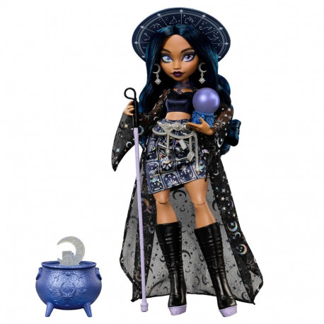 Monster High moenukk Moonspell Magic by Claire de Luna, selgeltnägijast nõid koos tarvikutega