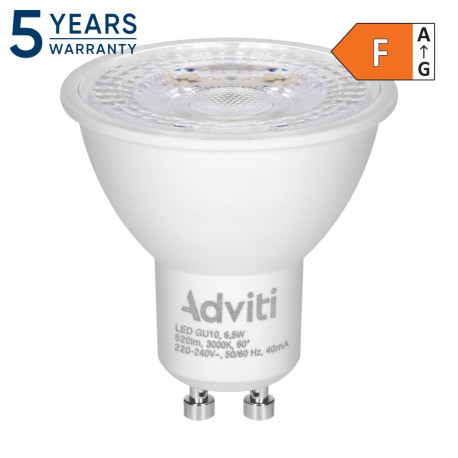 Żarówka LED GU10 6,5 W 520 lm 3000 K 60° DIMM (10 tk.)