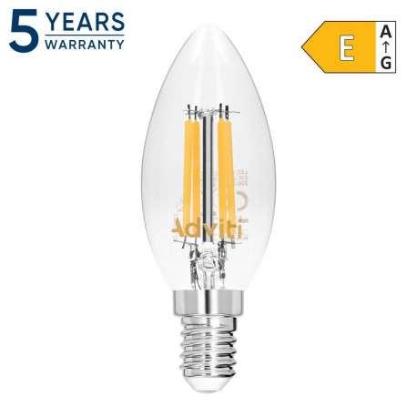 Żarówka LED FILAMENT C E14 C35 6 W 750 lm 3000 K (10 tk.)