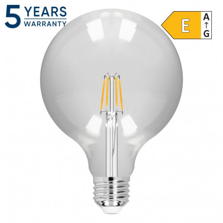 LED-filamentpirn C E27 G125 4W 470lm 4000K, 4tk.
