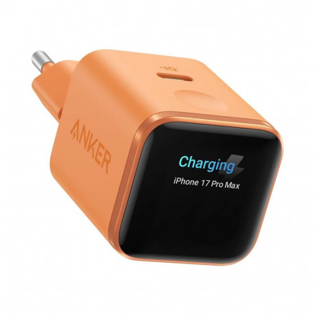 Charger Anker Nano 45W, Smart Display, Orange