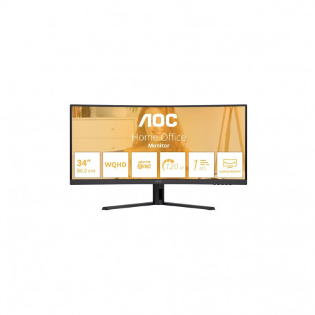 AOC monitor CU34B3E 34-tolline kumer 21:9 VA 120Hz 3440x1440 HDMI 2.0 DP 1.4