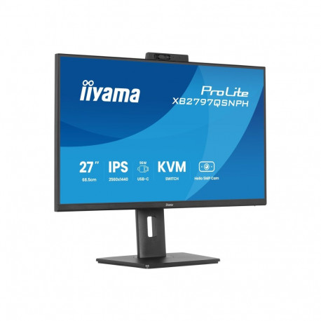IIYAMA monitor XB2797QSNPH-B1 27-tolline IPS QHD EyeComfort 15cm kõrgusreguleeritav alus USB-C dokk 