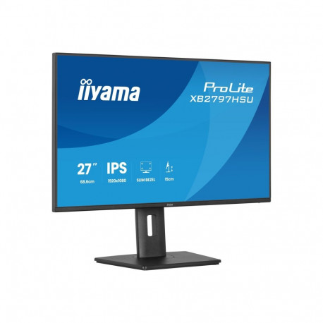 IIYAMA XB2797HSU-B1 27inch IPS FHD 120Hz EyeComfort 15cm Height Adj. Stand 350cd/m2 Speakers HDMI Di