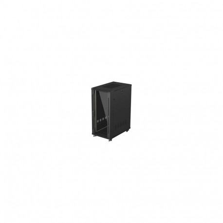 LANBERG rack-kapp 19 inch eraldiseisev 27U 600X1000 lamepakendis klaasuksega, must
