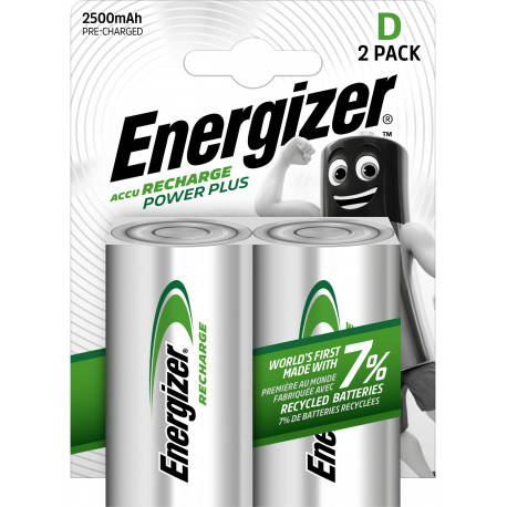 Energizer aku Recharge Power Plus D CP2 2500mAh
