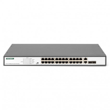 Digitus DN-95343 network switch Unmanaged Fast Ethernet (10/100) Power over Ethernet (PoE) 1U Black,