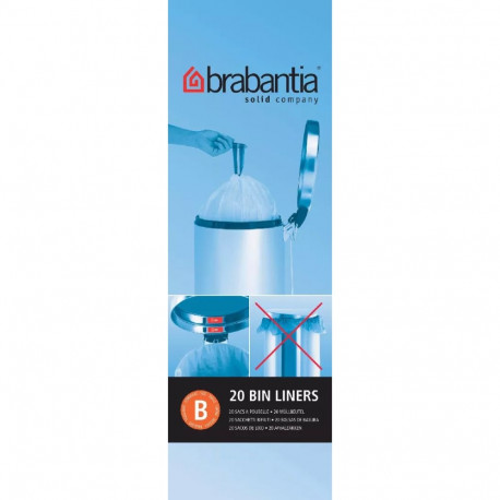 Brabantia prügikotid B 5L, 20 tk
