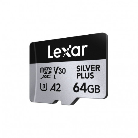 Lexar microSDXC-mälukaart Professional SILVER PLUS 64GB UHS-I Class 3