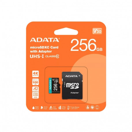 ADATA microSDXC-mälukaart Premier Pro 256GB UHS-I Class 10
