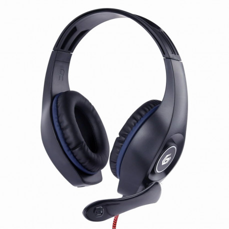 Gembird mänguripeakomplekt GHS-05-B, must-sinine