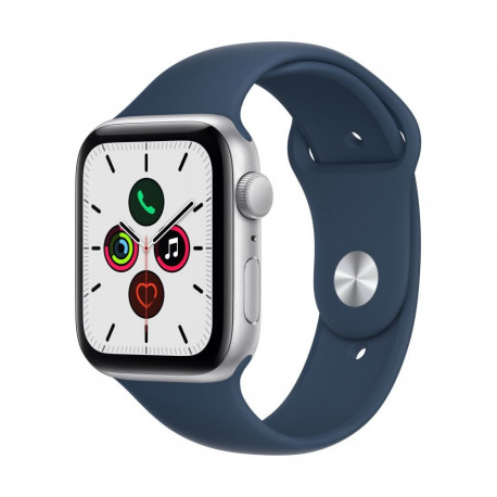 Apple Watch SE GPS 44mm Silver Aluminium Case with Sport Band Abyss Blue