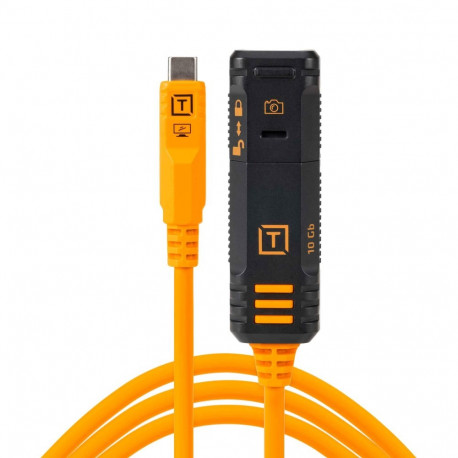 TetherPro USB-C pikenduskaabel Optima 10G TetherBoost 4.8m, oranž
