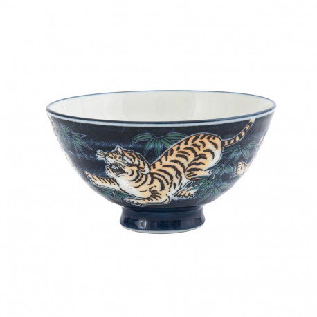 Bowl HARU D12.2x6.5cm "Tiger on blue"