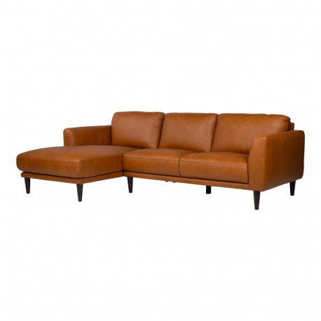 Corner sofa HAVANNA LC, cognac brown