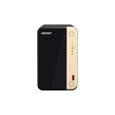 QNAP NAS-torn TS-264 Intel® Celeron® N5095 8 GB 0 TB QNAP QTS, must, kuldne