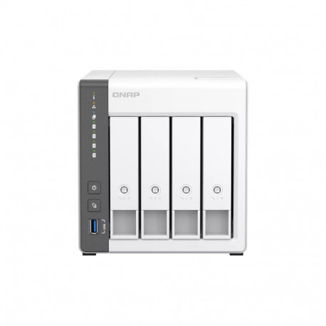 QNAP NAS-torn TS-433 ARM Cortex-A55 4 GB 0 TB QTS, valge