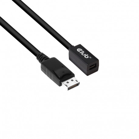 CLUB3D Mini DisplayPort 1.4–DisplayPort pikenduskaabel 8K60Hz DSC 1.2 HBR3 HDR kahesuunaline F/M 1m/