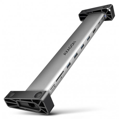 Axagon HMC-10HLS laptop dock/port replicator Wired USB 3.2 Gen 1 (3.1 Gen 1) Type-C Black  Grey