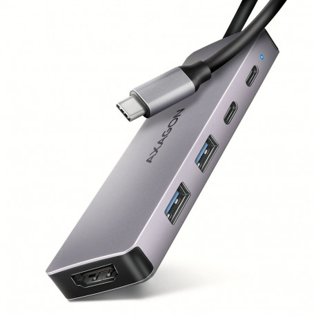 Axagon sülearvuti dokk/portreplikaator HMC-5H60 juhtmega USB 3.2 Gen 1 (3.1 Gen 1) Type-C, hall
