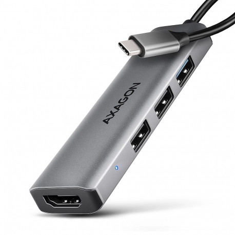 Axagon USB-C-jaotur HMC-H3A 5Gbps STARTER 4in1