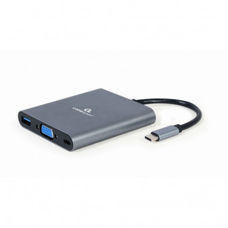 Gembird sülearvuti dokkimisjaam/portreplikaator A-CM-COMBO6-01 USB 3.2 Gen 1 (3.1 Gen 1) Type-C, hal
