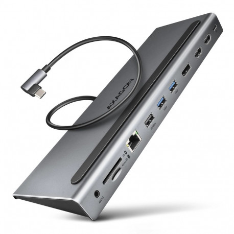 Axagon sülearvuti dokk/portreplikaator HMC-4KX3 juhtmega USB 3.2 Gen 1 (3.1 Gen 1) Type-C, hall