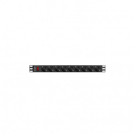 Lanberg toitejaotus PDU-09F-0300-BK 9 AC outlet(s) 1U, must, hall