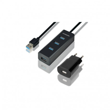 Axagon HUE-S2BP interface hub USB 3.2 Gen 1 (3.1 Gen 1) Type-A 5000 Mbit/s Black