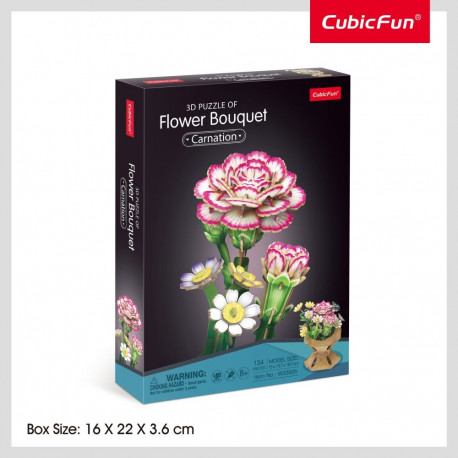 CUBICFUN 3D pusle lillekimp - nelk