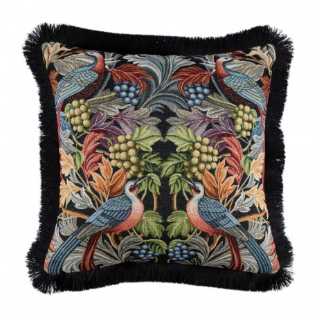 Padi GLAMUUR 45x45cm lukuga, karvase äärega, paradiisilind, kangas 50% puuvill, 50% polüester, kanga
