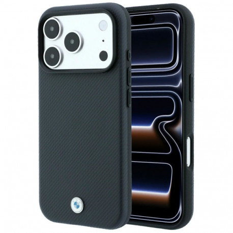 BMW BMW Sign Kevlar Metal Logo MagSafe Case for iPhone 18 Pro Max / 17 Pro Max - Dark Gray