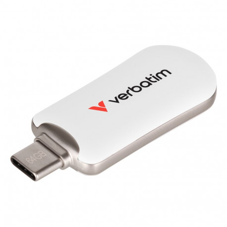 USB-mälupulk Verbatim Plectra 64GB USB-C USB3.2 Gen1 valge