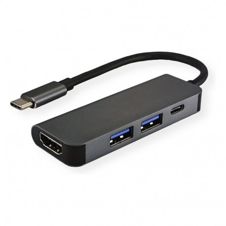 "USB Typ C Dockingstation HDMI 4K 2x USB Typ A + Typ C PD Power Delivery"