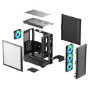 "Deepcool CC550 4F (schwarz, Tempered Glass)"