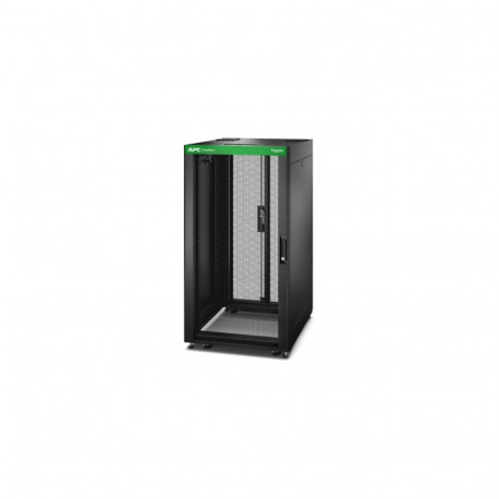 "APC Easy Rack 600mm/24U/800mm with Roof Side panel castors feet and 4 Brackets No Bottom black"