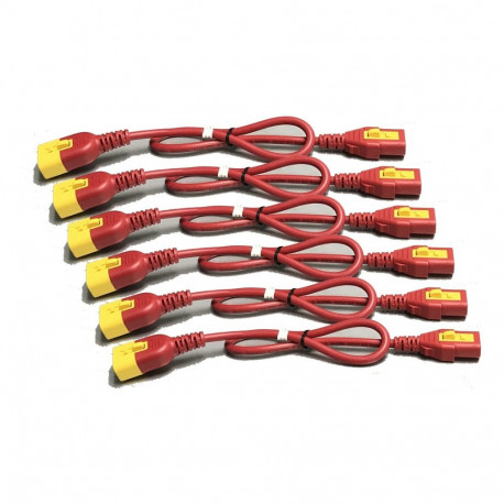 APC toitekaablikomplekt IEC 60320 C13 kuni IEC 60320 C14 10A 1,2m, punane