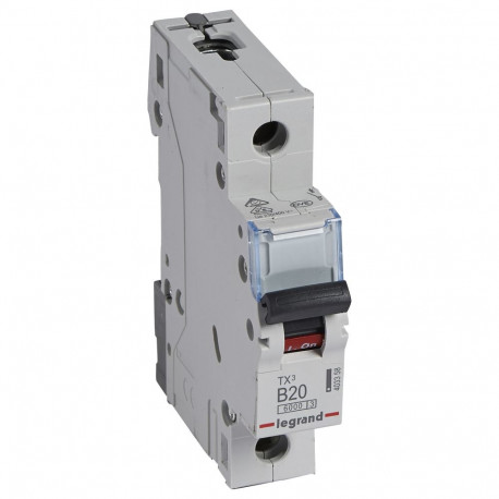 "Legrand 403358 TX3 LS-Schalter B 20A 1-polig 6kA 230/400VAC 1TE"